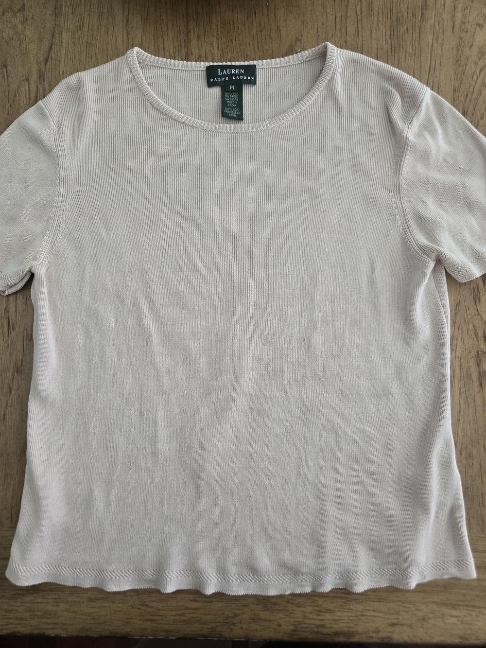 Lauren Ralph Lauren Short Sleeve Crewneck Top - Light Pink